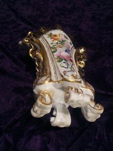 9.75" French Porcelain Ruffled Fan Vase Cobalt Blue Gold Gilt Hand Painted Nice! - Picture 14 of 24