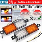 2x 30 LED Bullbar Indicators Tail Drl Lights ABS Front Bumper Park Marker Lamp