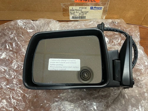 NOS Mopar 55075433 Left Power Door Mirror for 1991-1996 Jeep Cherokee XJ 2 Door