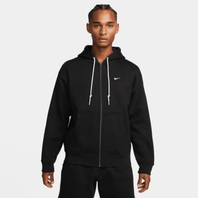 NEW Size L Nike Lab NRG Solo Swoosh Mens Full-Zip Hoodie Black Mens Large  Swoosh | eBay