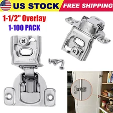 1-1/2" Overlay Soft Close Face Frame 105° Compact Cabinet Hinge Handware Lots