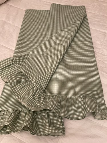 Ralph Lauren Thyme Green Gingham Ruffled Standard Pillowcase Set (2) - Picture 6 of 14