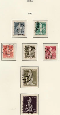 Berlin 1949 MiNr. 35 - 41  selten so angeboten. Satz gestempelt, MiNr, 41 BPP ge - Bild 1 von 2