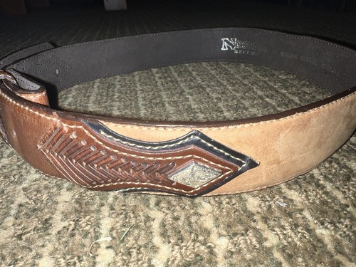 Nocona Western Belt Size 32 Very Nice! Ready For Belt Buckle - Picture 5 of 7