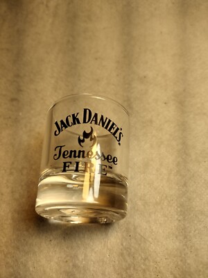 Jack Daniels Whiskey Tennessee Fire Heavy Bottom 2oz Shot Glass