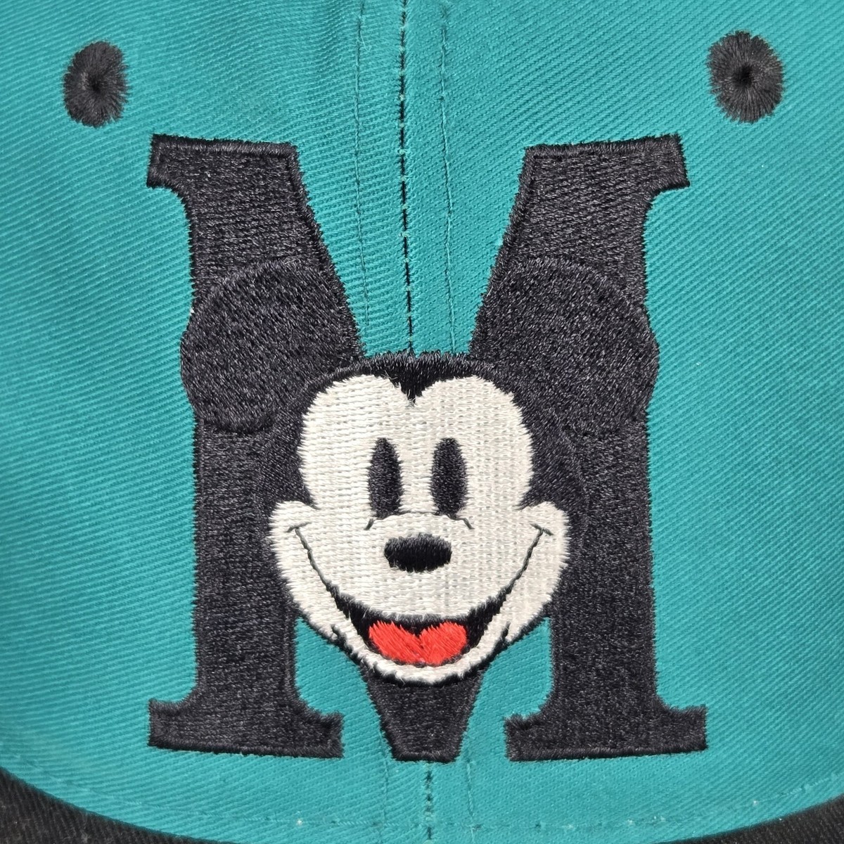 Mickey Mouse Hat Cap Adult Unisex Adjustable Green Disney Snapback