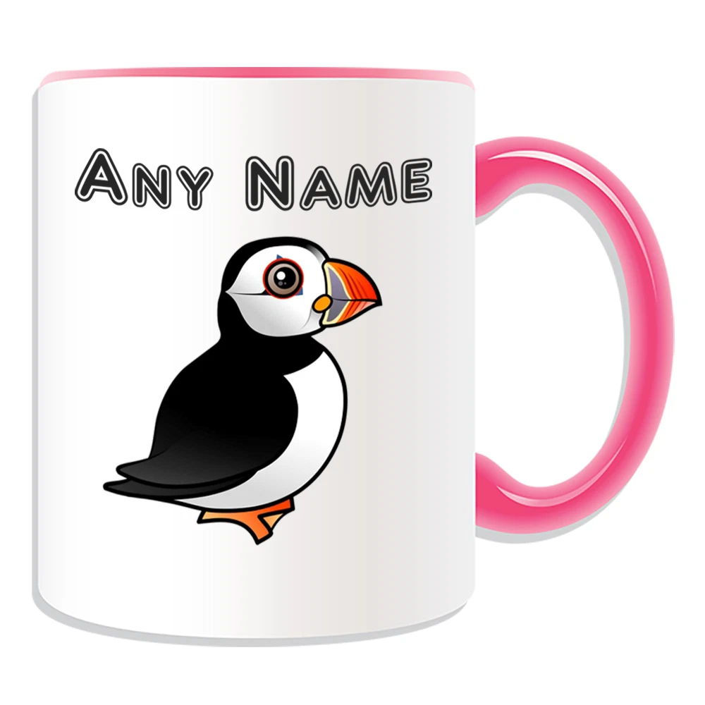 Personalised Puffin Mug  - Custom Name Coffee Cup for Kitchen & Dining