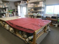 BOATER SPORTS 372-BGA 4 BOW BIMINI TOP BURGUNDY 100" X 97" MARINE BOAT