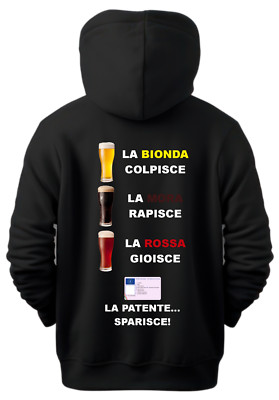 Hoodie Bierblond Brombeere Rot Führerscheinabholung HUMORVOLL WITZ