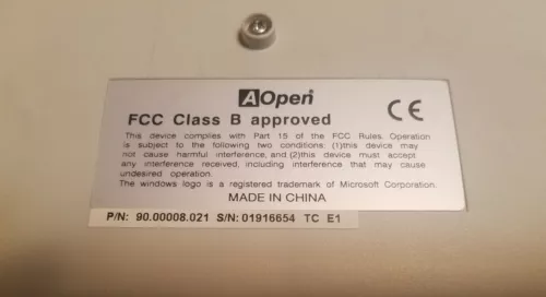 AOpen PS2 Port 标准键盘/15 热键/浅灰色 90.00008.021 - 第 4 张/共 6 张