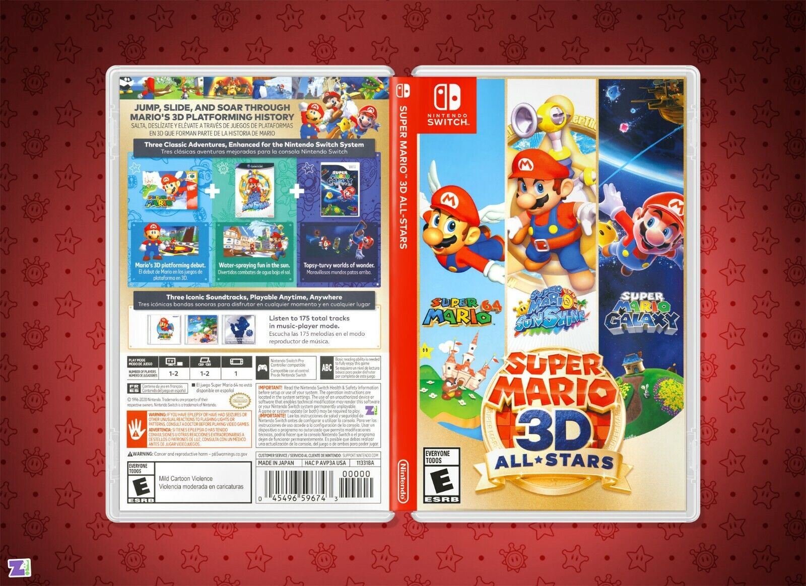 Super Mario 64: 3D Allstars (Holographic Cover Art Only) No Game Included