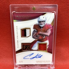 2018 Panini Immaculate Christian Kirk Triple Patch Rookie auto 5/5