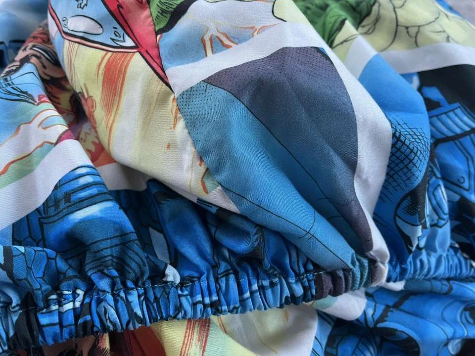 Juego completo de sábanas dobles Marvel de 2 piezas Avengers Assemble ropa de cama azul Foto 2 de 4