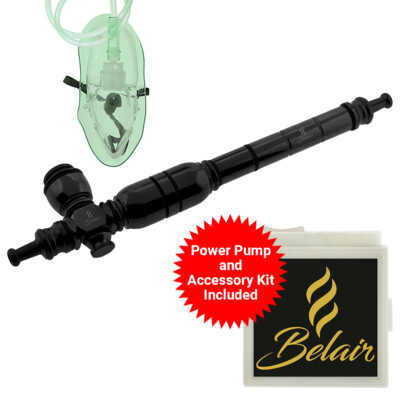 Belair Tobacco Herb Metal Smoking Pipe Face Mask Premium Modular Device Black