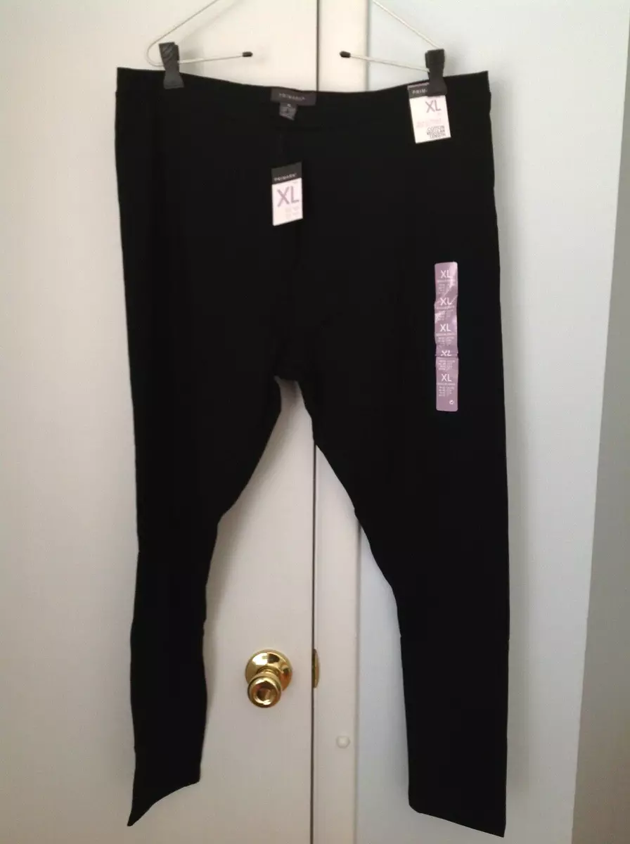 PRIMARK Women's Black Cotton Leggings - Casual Pants - Size XL - NEW