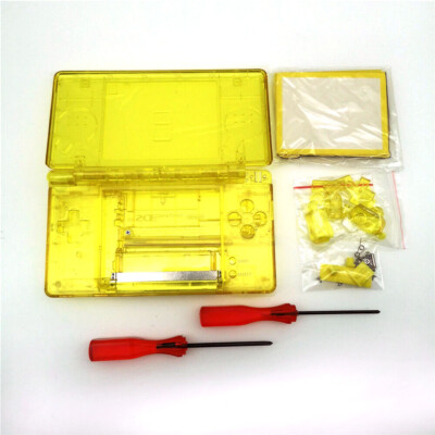 Clear Yellow Housing Shell Buttons+Screwdriver Kits For Nintendo DS Lite NDSL