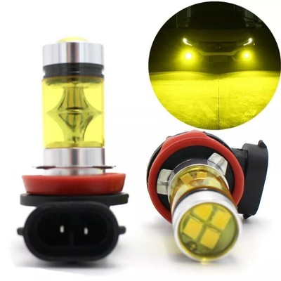 DRL High Power 3000K Golden Yellow Super Bright Fog Light 2PCS H11 H8 LED Bulbs 