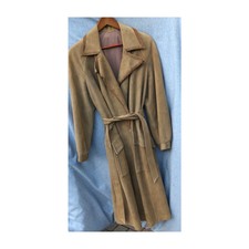 Loewe Vintage Suede Trench Coat, 48