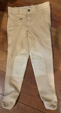 Ride-Ap Kids Size 10 Breeches Equestrian Tan Riding Show Hunter Knee Patches