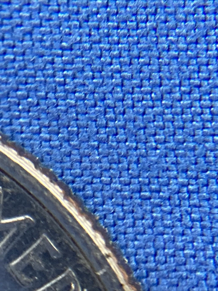 Vintage Blue Tight Plain Weave Woven Fabric 1-1/2 Yards By 63” Wide - Image 2 of 4