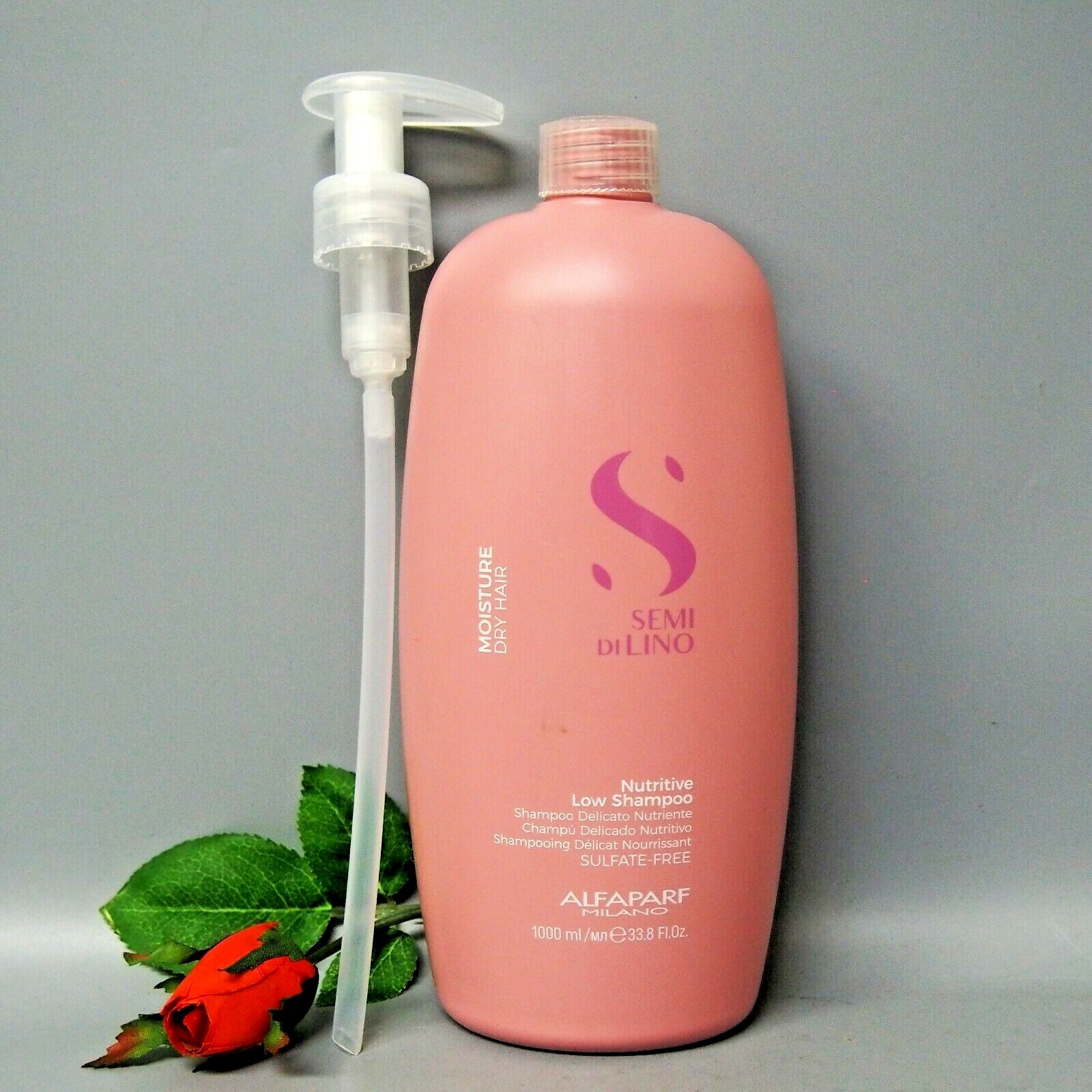 С НАСОСОМ Alfaparf Semi Di LINO Moisture Nutritive Low Shampoo 33.8oz / 1000ml