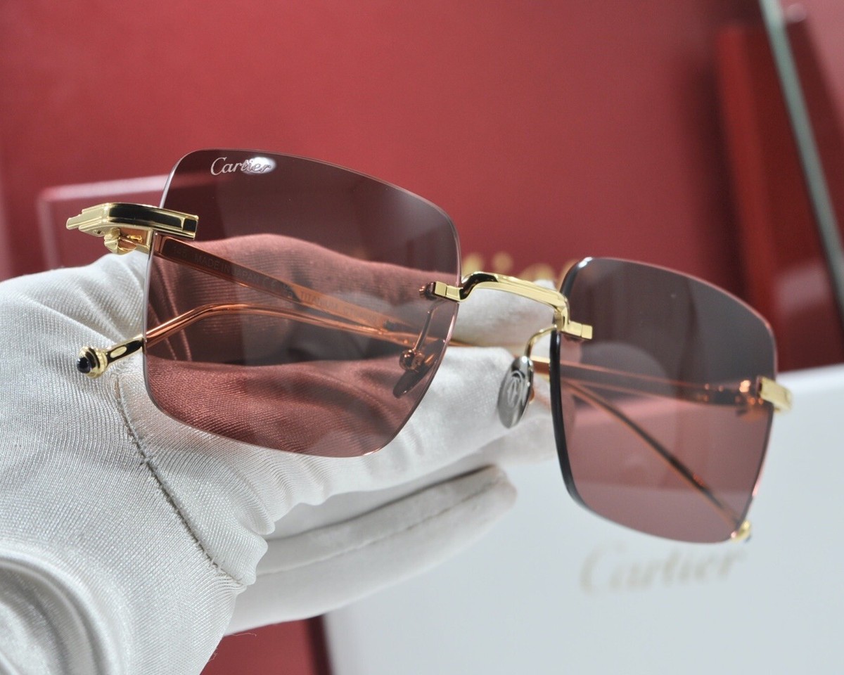 小物 Cartier rimless sunglasses 24FW cartier-eyewear-ct0433s-001-