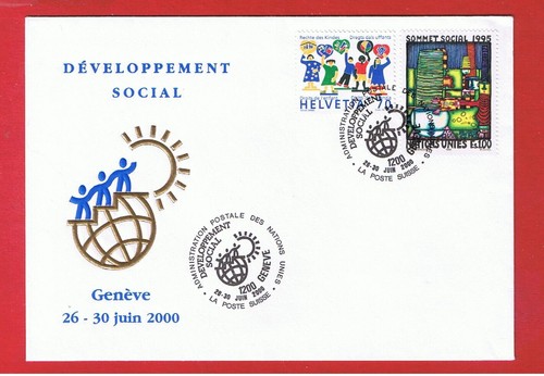Switzerland #1058 FDC Rights of Children w/UN Geneva #263 Free S/H