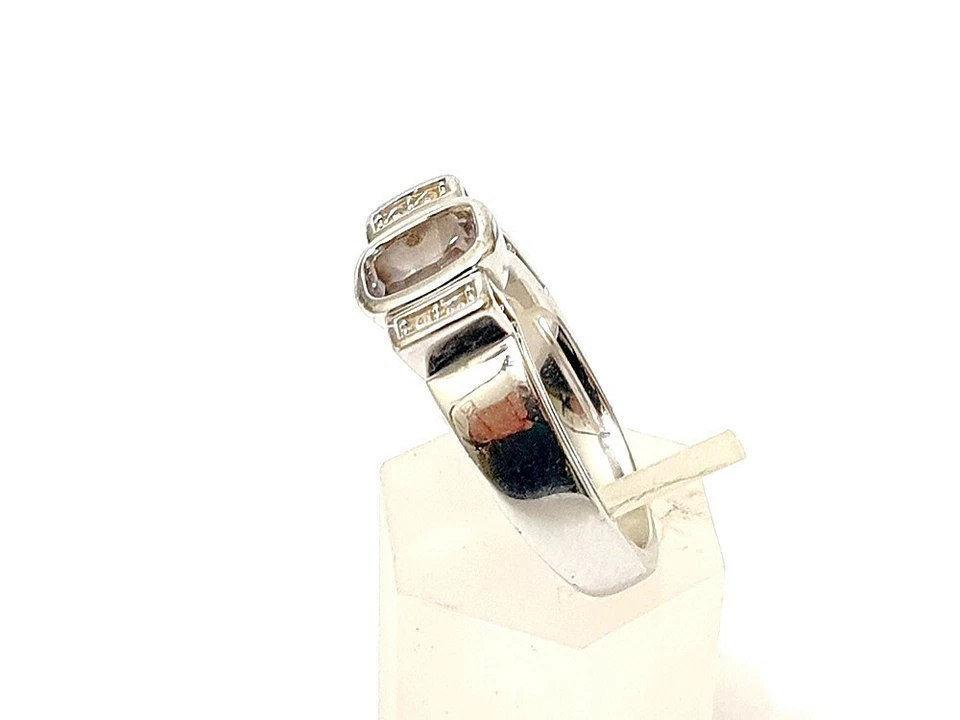 Pierre Lang Ring in Rhodium Silber mit Amethyst um 1980 RG 7/55 - Bild 3 von 4