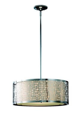 Weiß Chrom Moderne Hängelampe Pendelleuchte 3x100W/E27 50,2x26,7-131,7 [cm]