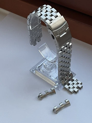 SEIKO Heavy Duty Armband / Bracelet 22mm Edelstahl mit gebogenen Bandanstößen SCHNÄPPCHEN! - Bild 4 von 7