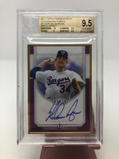 2017 TOPPS TRANSCENDENT AUTO PURPLE NOLAN RYAN WHITE JERSEY 07/10 BGS 9.5/10