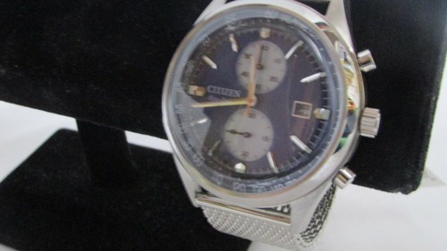 Citizen Herren Chandler blaues Zifferblatt Stahl Armband Eco-Drive Uhr CA7020-58L - Bild 4 von 5