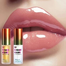 2Pcs Lip Plumper Extreme Lip Gloss Maximizer Plump Volume Moisturizing