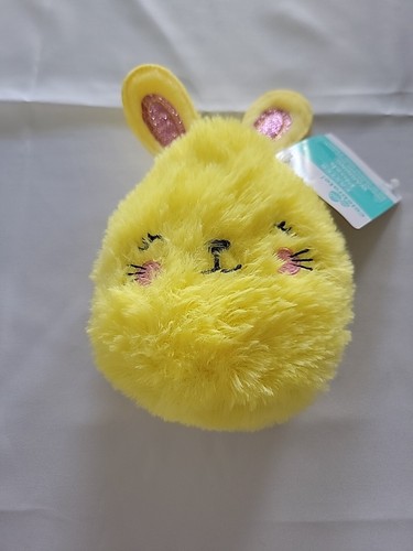 Tiny Plush Yellow & Pink 7 inch Bunny Rabbit Stuffed Animal Pal - Picture 3 of 3