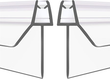 2-Pack Frameless Shower Door Bottom Seal 3/8'' X 39'' Clear Glass Shower Do...
