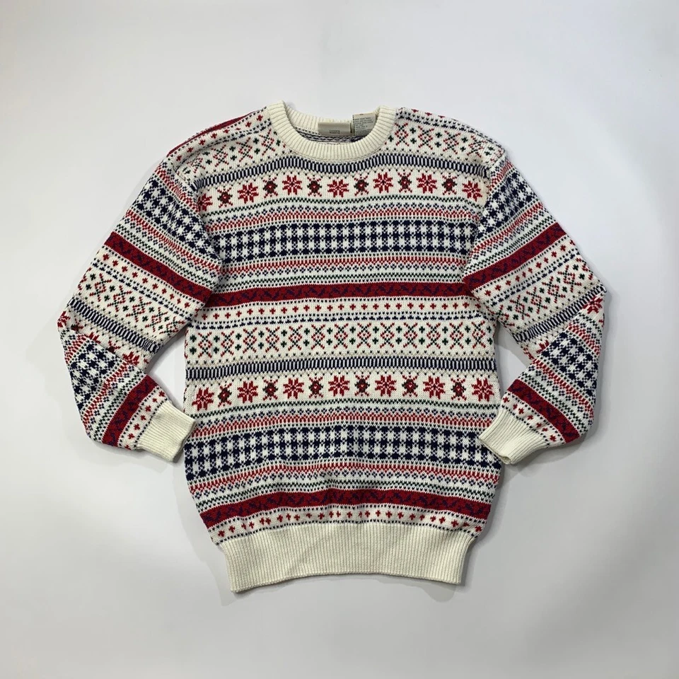 Suéter De Colección Northern Reflections Para Hombre M Mediano Nordic Fair Isle Algodón Crew Foto 2 de 4