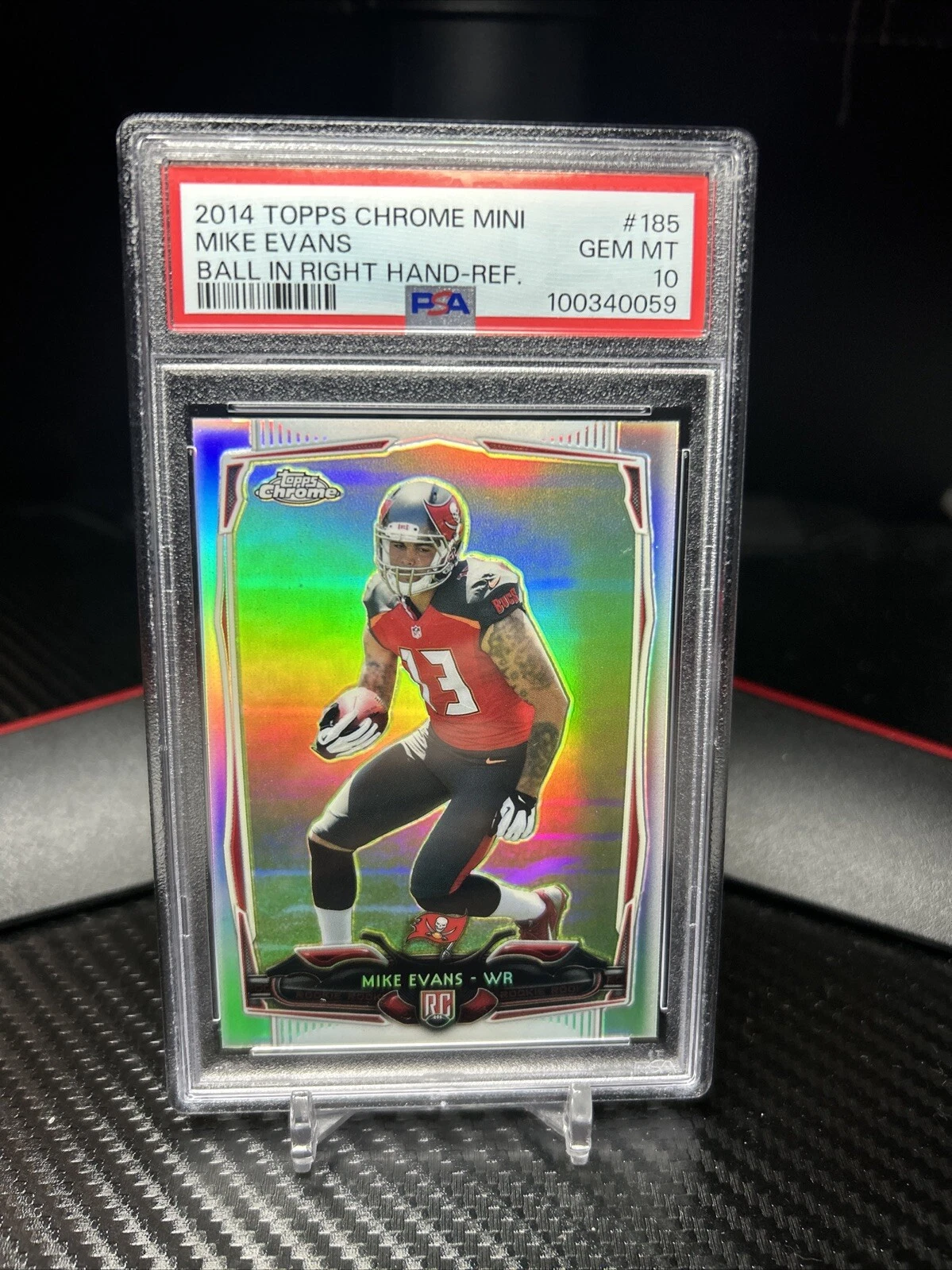 Mike Evans Topps Chrome Mini #185 Ball in Right Hand-Refractor