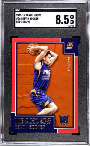2015-16 Panini Hoops #268 Devin Booker RC Rookie Red Parallel 142/199 Suns - Picture 1 of 2
