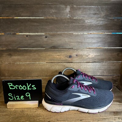 Womens Brooks Trace 1 Black Road Running Athletic Shoes Sneakers Size 9 B GUC