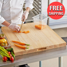 Bloque de carnicero tabla de cortar cocina de madera para restaurante comercial 24 x 24 x 1 3/4