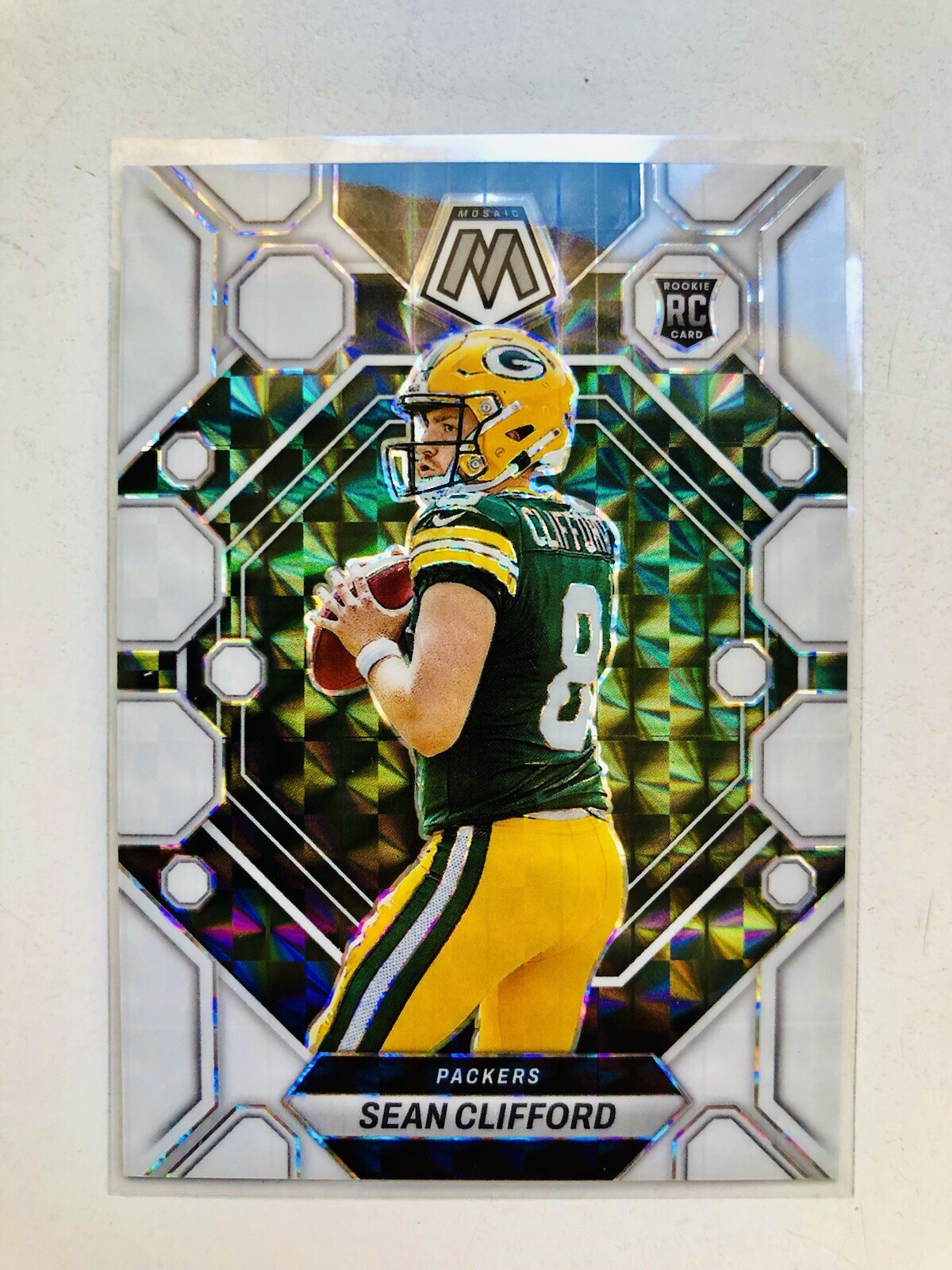 2023 Panini Mosaic SEAN CLIFFORD White Mosaic Prizm RC 15/25 #361 SP
