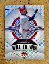 2022 Panini Mosaic Baseball Will To Win Silver Mosaic Prizm Yadier Molina WW-1