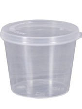 Small Plastic Sauce Cups Food Storage Containers Clear Boxes  Lids