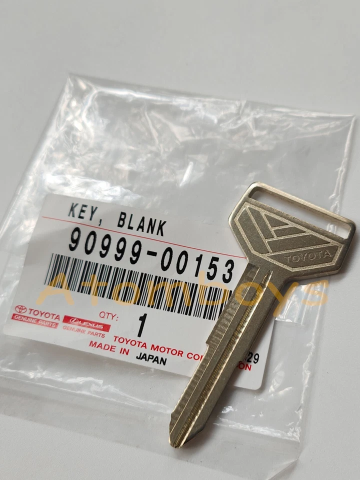 Llave en blanco genuina OEM Toyota Corolla Hilux Land Cruiser Celica Supra 90999-00153 Foto 2 de 4