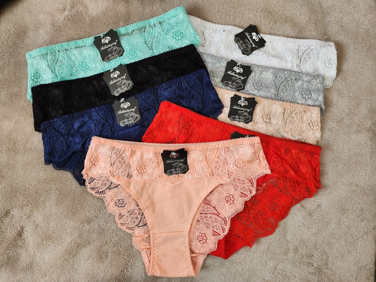 Ladies Briefs Knickers Womens Underwear Cotton Comfort Fit Lace