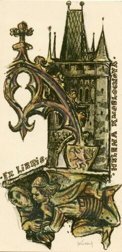 Libro vintage de castillo, arquitectura, ex libris de Bohuslav Knobloch - Imagen 1 de 1