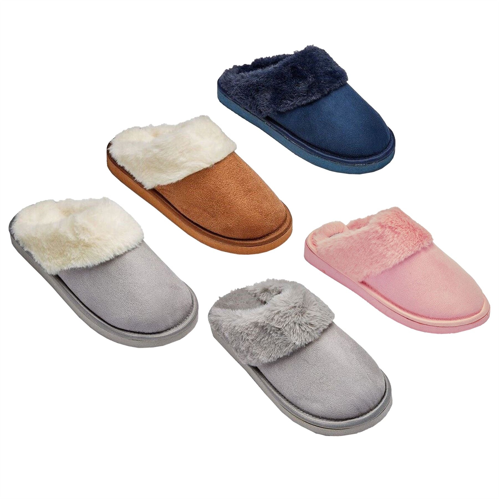 SAOLA Pantofole slip on donna pantofole mule pelle di pecora suola dura