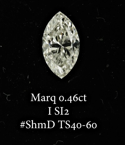 Loose Marquise Diamond 0.46 Ct I SI2 Solitaire Natural Bridal Engagement Present - Picture 9 of 12