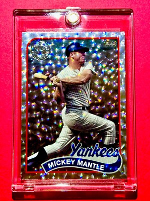 Mickey Mantle RARE SILVER ICE REFRACTOR TOPPS SP INSERT MINT 