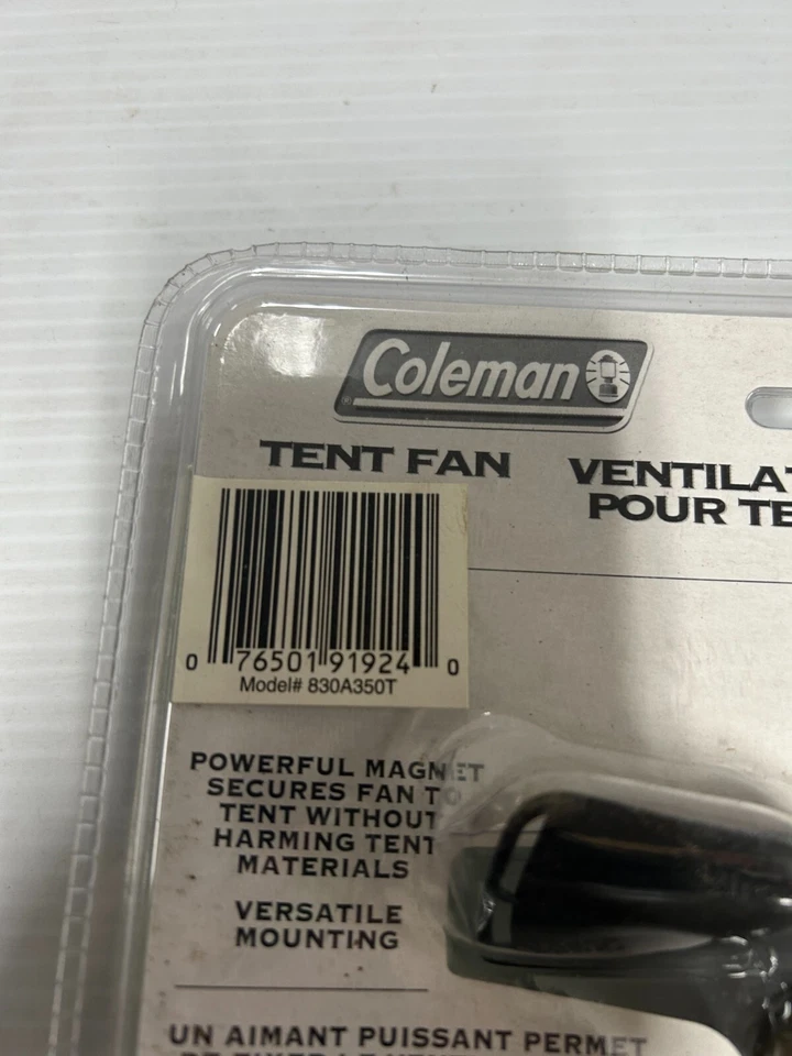 Ventilador Carpa Coleman Modelo 830A350T NUEVO EN PAQUETE (fc213-6/b1442) Foto 3 de 4